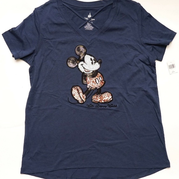 Disney Navy Blue Mickey Mouse Short Sleeve Tee - Picture 1 of 1